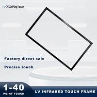 YCLTOUCH - Kit de Marco Táctil IR de 65 Pulgadas y 40 Puntos, Marco Táctil Infrarrojo Multitáctil USB, Nuevo Android Negro para el Hogar