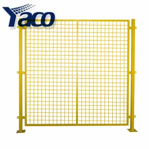 Heavy-duty black PVC 8-gauge wire mesh panels with 1 3/8" square openings