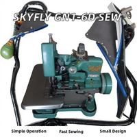 Machine à coudre surjeteuse électrique automatique SKYFLY GN1-6D, moteur haute vitesse, état neuf, verrouillage facile, protection de l'aiguille