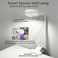 Lampe UV à capteur automatique mains libres pour ongles, bras rotatif à 360°, support de fixation de bureau pour le durcissement des capsules Gel-X et de la colle à strass