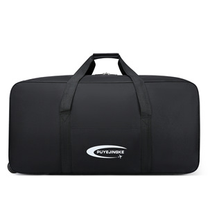 Large Capacity Oxford Cloth <b>Holdall</b> Wheeled Weekender Folding Barrel <b>Bag</b> Duffel Travel <b>Bag</b> Letter Pattern Luggage <b>Bag</b> - Product Image 1