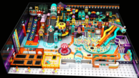Aoleao Aire de jeux intérieure personnalisée Future Metro avec piscine à balles, toboggan, trampoline d'escalade, karting pour enfants, jeux souples certifiés CE TUV