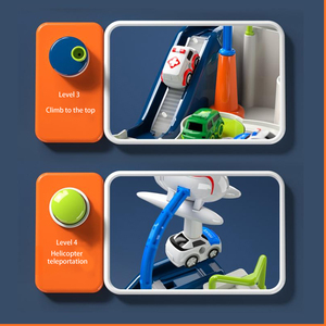 EPT لعبة صغيرة لمغامرات المغامرة سيارة سباق بلاستيكية 2 سيارة ألعاب المغامرة سباق السيارات المسار Playsets - Product Image 3