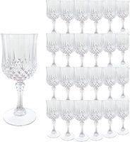 Verres à vin en plastique, gobelets en plastique, style vintage, verres à cordial incassables, vaisselle réutilisable pour réceptions de mariage