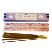 Bâtons d'encens authentiques importés d'Inde, Nag Champa SATYA, parfum de fleur jaune, bambou naturel, écologiques, longue durée, pour