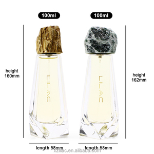 Botella de vidrio de <span class=keywords><strong>perfume</strong></span> personalizada 100ML Espesar Fondo <span class=keywords><strong>Perfume</strong></span> Claro Crimp Mujeres Cosméticos Botella con caja - Product Image 6