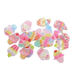 Cabujones acrílicos para hacer joyas, cabujones coloridos con brillo para cupcakes, parte trasera plana, 16x52mm - Product Image 2