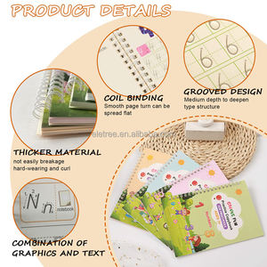 Libros de práctica de aprendizaje de escritura ranurada <span class=keywords><strong>Magi</strong></span> de tapa dura personalizables para niños con bolígrafo mágico reutilizable - Product Image 4