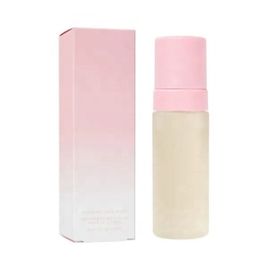 Chai bọt nhựa rỗng 150ml màu hồng nhạt mờ, dùng cho sữa rửa mặt dạng mousse cho bé, có in logo - Product Image 2