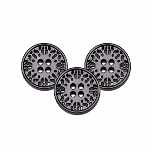 Bán Buôn Chất Lượng Cao Kim Loại Áo Sơ Mi Nút 4-Lỗ Màu Đen Trắng Dầu Nhỏ Giọt & Mạ Vòng Kẽm Hợp Kim May Nút Cho Quần Áo - Product Image 5