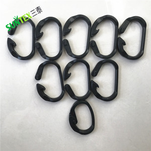 Clip en plastique mousqueton ovale crochets noirs <span class=keywords><strong>pour</strong></span> bâche cerisier verger couverture <span class=keywords><strong>crochet</strong></span> de corde élastique - Product Image 3