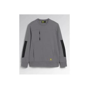 DIADORA UTILITY - 702.178756-75070/S Sweat-shirt à col rond gris acier interlock léger avec inserts latéraux noirs sur les manches - Product Image 1