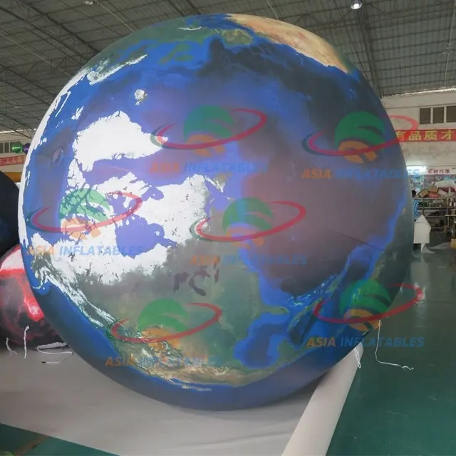 팽창식 지도 세계 지구 공 상점 전시를 위한 팽창식 풍선 LED 팽창식 세계적인 지구 공