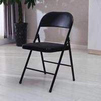 Chaises pliantes noires pour l'extérieur, jardin, cours modernes, mariages, camping, en plastique et métal durables pour la cuisine, l'hôtel