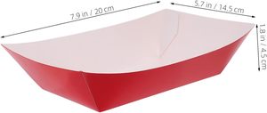 Factory Custom Logo Pattern Size Paper Food Tray Disposable Kraft Paper Food Tray for Nachos Tacos BBQ Fries - Product Image 2