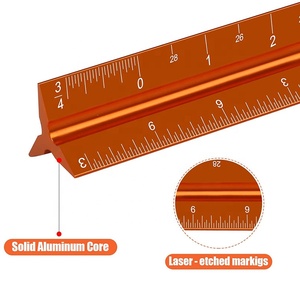 Durable Professional <strong>30</strong> <strong>cm</strong> Aluminum Triangular <strong>Scale</strong> Ruler with Six <strong>Scales</strong> Custom Logo Drawing Engineering Draft Tool - Product Image 2