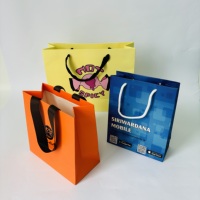 Logo personnalisé imprimé marchandises de luxe au détail Euro fourre-tout emballage en carton sacs à provisions en papier d'art pour vêtements/vêtements