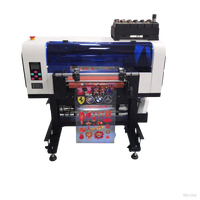 Imprimante Dtf UV à double tête XP600 avec plastifieuse Imprimante d'autocollants de bureau tout-en-un A3 + UV DTF