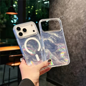 Modello ghiacciaio di fascia alta adatto per iPhone 17 custodia magnetica per telefono iPhone 17Air gradiente Laser 17Pro antiurto 17Pro Max 16 - Product Image 3