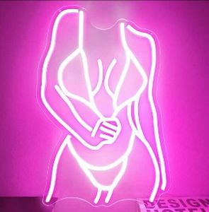 Enseigne au néon LED personnalisée rose sexy pour <span class=keywords><strong>femme</strong></span> avec bandes LED pour la publicité dans les bars, les hôtels - Télécommande, alimentation CA - Product Image 2