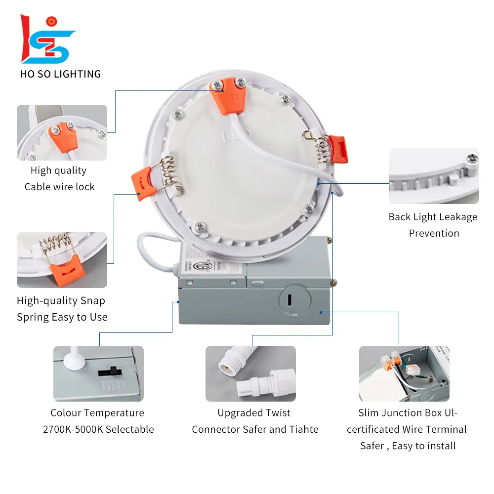 ETL sertifikalı Trimless yuvarlak ince yüksek lümen Pot ışıkları 4 inç Led Panel AYDINLATMA tavan Potlight