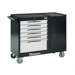 Fasano <b>Tools</b> <b>Rolling</b> <b>Tool</b> Cabinet 6 Drawer With Door And Lock For Auto Repair - Product Image 2