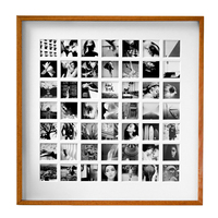 Cadre photo mural rectangulaire en bois massif à 48 grilles personnalisé pour la croissance des bébés et des enfants (Chine continentale)