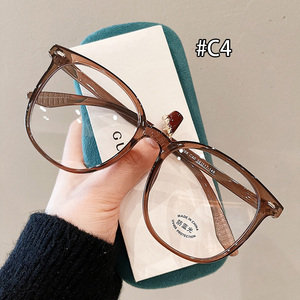 カスタムロゴアンチブルーメガネ光学大人用眼鏡個性TR90眼鏡光学フレームファッショナブルな正方形眼鏡 - Product Image 4
