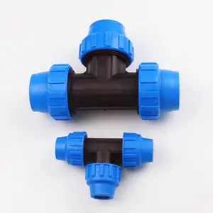 Hot Sale Plastic Compression PP Pipe Fittings for water supply 90 tee