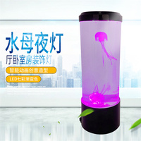 Lampe LED flottante de Table de bureau avec câble USB, couleur changeante, réservoir d'eau de méduse