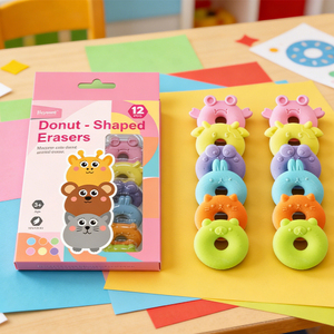 Borradores Creativos al por Mayor, Juego de 12 Borradores con Forma de Donut - Product Image 4