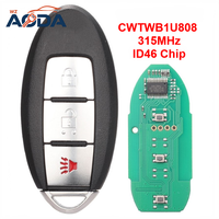 Clé de véhicule intelligente pour Nissan, télécommande à 3 boutons, clé de voiture 315 MHz, puce ID46 CWTWB1U808