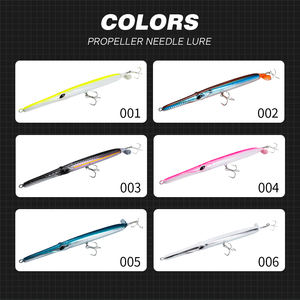 Leurre de pêche flottant de haute qualité pour <span class=keywords><strong>la</strong></span> pêche <span class=keywords><strong>en</strong></span> eau douce et <span class=keywords><strong>en</strong></span> mer, type crayon avec hélice, 225 mm, 40 g, avec queue hélice - Product Image 5