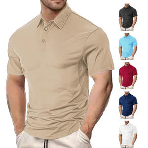 Nuevo Polo de Manga Corta Transpirable para Hombre, Color Sólido, Cuello con Botones, Estilo Casual, Ligero, 96% Algodón - Product Image 4