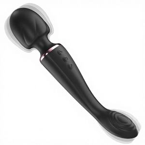 Vibrador de doble cabezal para estimulación de vulva y clítoris, con vibración de fascia para orgasmos intensos, modelo DW-AV424 de fábrica. - Product Image 1