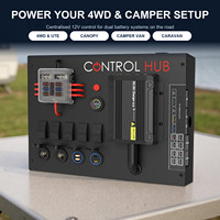 Boîtier de distribution électrique 12V tout-terrain 4x4 avec chargeur DC-DC 40A, interrupteur à bascule et panneau de commande pour toit ouvrant