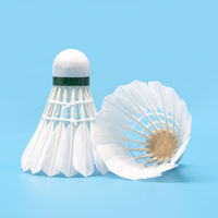 Volant de badminton hybride tout-terrain en plumes de canard, 2 couches de liège, emballage personnalisé, niveau tournoi, professionnel, écologique
