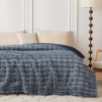 Couverture en fausse fourrure douillette pour canapé, couverture épaisse et moelleuse en peluche pour canapé, chambre à coucher, salon, 50 * 60 pouces