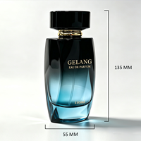 Nouveau produit, flacon de parfum de luxe, dégradé brun, flacon de parfum en verre personnalisé, 100 ml, flacon de parfum vide avec emballage en boîte