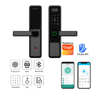 Cerradura Inteligente WiFi Tuya con Reconocimiento Facial, Cerradura Biométrica de Seguridad para Puerta, Huella Dactilar, Contraseña, Control por Aplicación WiFi, Cerradura Inteligente para Puerta
