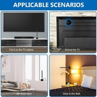 Antenne TV numérique terrestre TEOU DTMB DVB-T2 intérieure/extérieure 4K HDTV avec amplificateur, câble ABS 3M, connecteur SMA, VSWR 1.5