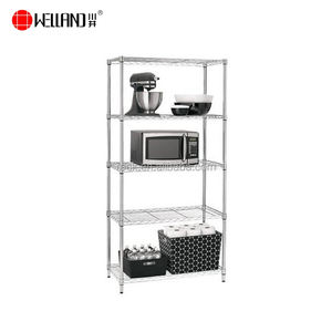 5-tier chrome assembler étagères en treillis métallique pour le stockage - Product Image 2