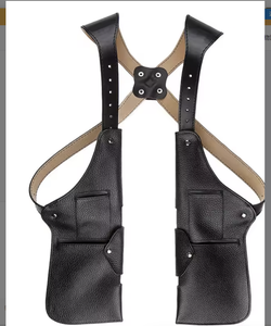 Nuevo europeo EE. UU. Retro cuero ajustable Correa axila bolso de hombro hombres al aire libre Steampunk teléfono móvil BOLSA PARA BICICLETA deportiva - Product Image 1