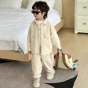Conjunto de Niño Nueva Colección Primavera-Otoño Estilo Moderno Top Pantalón Deportivo Casual Ropa de Trabajo Ropa Infantil para Niños y Niñas - Product Image 3