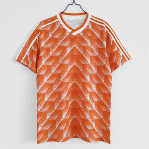 ชุดฟุตบอลขายส่ง ออกแบบเองได้ แขนสั้น คอวี ยูนิเซ็กซ์ สไตล์เรโทร ปี 1988 เสื้อทีมชาติเนเธอร์แลนด์เหย้า ผลิตจากโพลีเอสเตอร์ 100% - Product Image 1