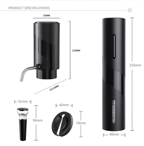 Sacacorchos Eléctrico Recargable con Logotipo Personalizado, Juego con Conservador al Vacío, Vertedor de Vino y Cortador de Láminas para Uso Doméstico - Product Image 4