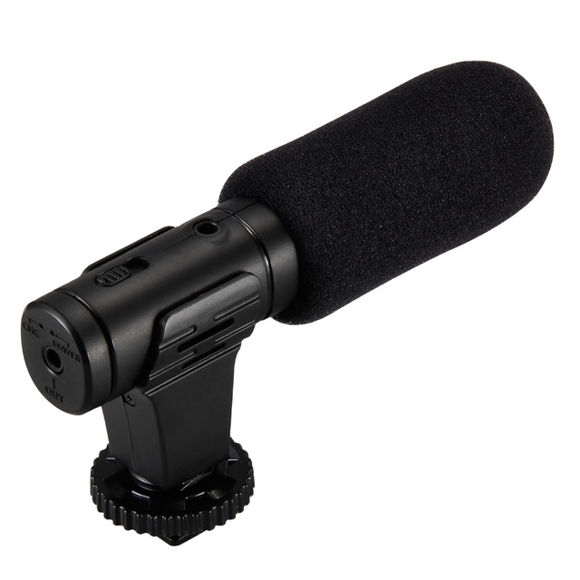 Highly Sensitive Cardioid Aluminum Alloy Handheld Video Microphone Wired External Shotgun Mic for Vlogging Conference Camera