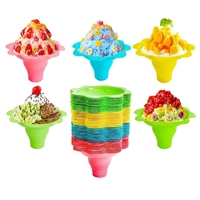 Wegwerp plastic ijsbekers en dessertkommen voor restaurants, cafés, feesten en voedselverpakkingen