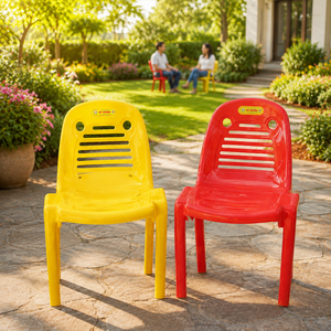 Chaise d'école ergonomique en PP vierge de qualité supérieure pour enfants, légère, portable, écologique, empilable, pour l'extérieur, facile à nettoyer, avec dossier incurvé - Product Image 2