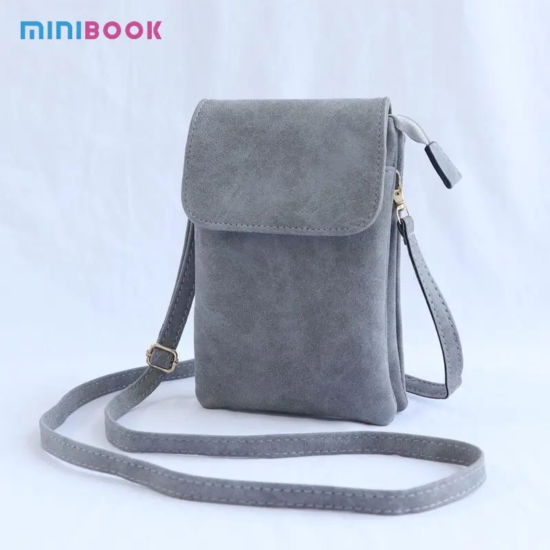 Minibook بالجملة واحد الكتف حقيبة ساعي للفتيات كبيرة شاشة الهاتف المحمول المرأة حقيبة